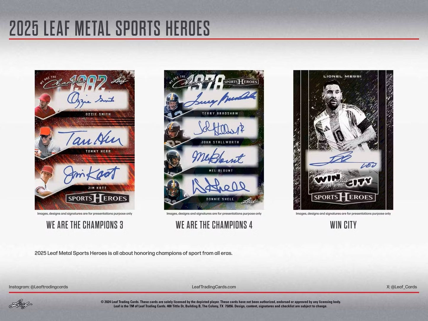 2025 Leaf Metal Sports Heroes Hobby Box - Columbia Hobby - Sports Card Boxes - Toploaders - Card Savers