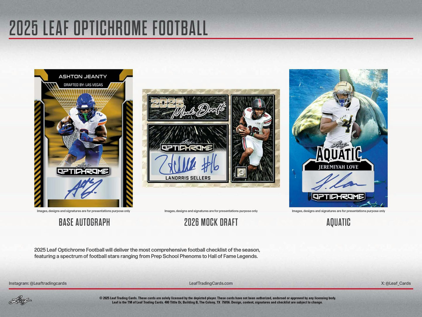 2025 Leaf Optichrome Football Hobby Jumbo Box | Columbia Sports Cards - Columbia Hobby - Sports Card Boxes - Toploaders - Card Savers