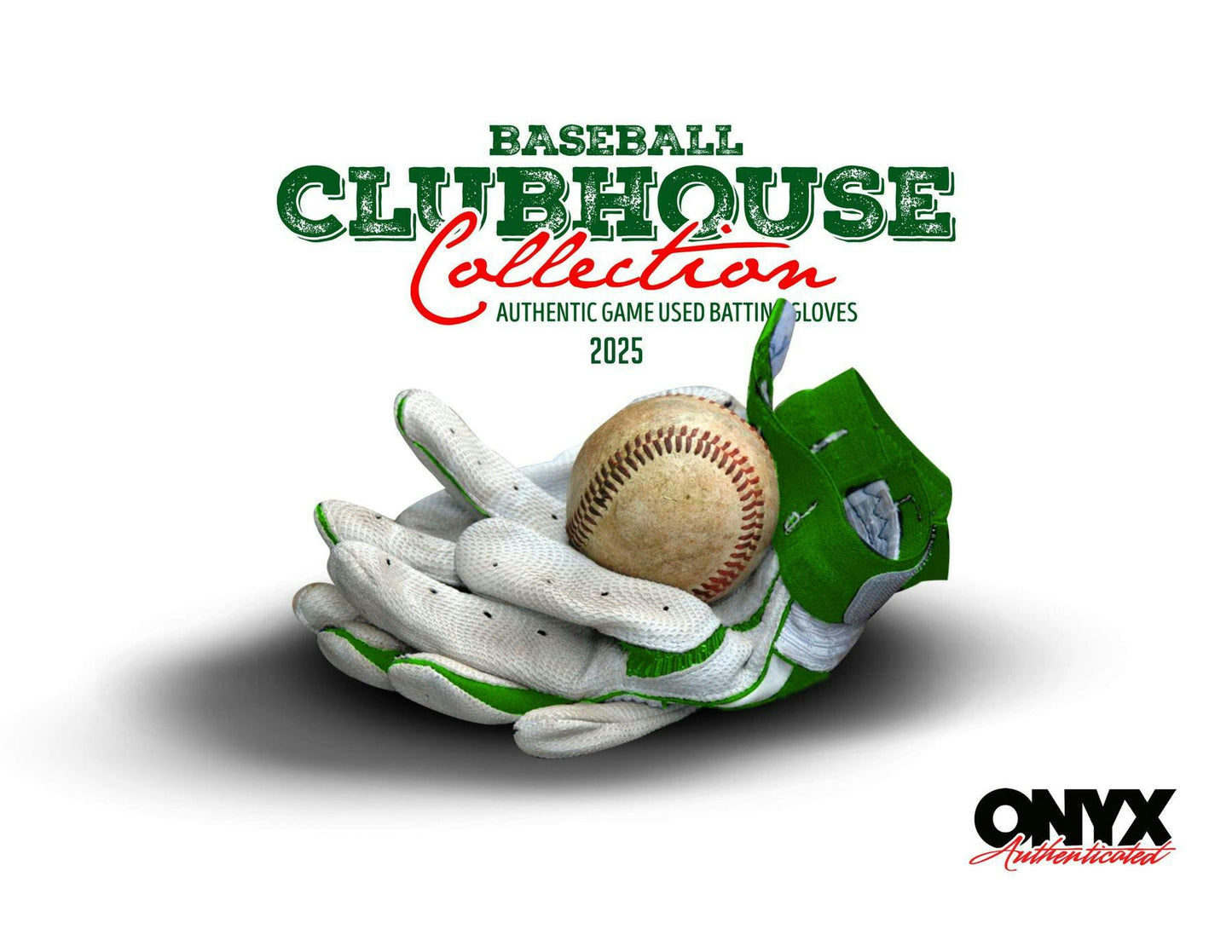 2025 Onyx Clubhouse Collection Baseball Game Used Batting Glove Hobby Box | Columbia Sports Cards - Columbia Hobby - Sports Card Boxes - Toploaders - Card Savers