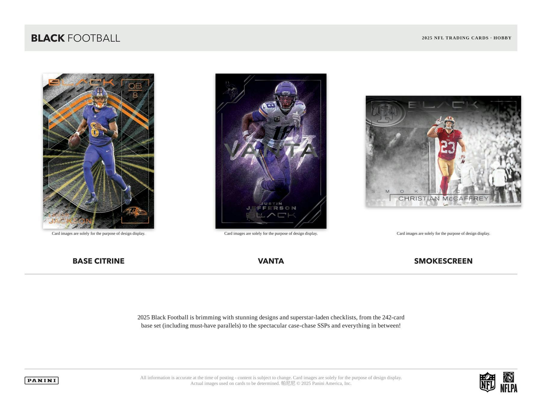 2025 Panini Black Football Hobby Box | Columbia Sports Cards - Columbia Hobby - Sports Card Boxes - Toploaders - Card Savers