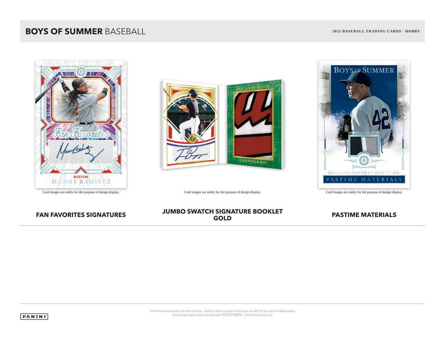 2025 Panini Boys of Summer Baseball Hobby Box | Columbia Sports Cards - Columbia Hobby - Sports Card Boxes - Toploaders - Card Savers