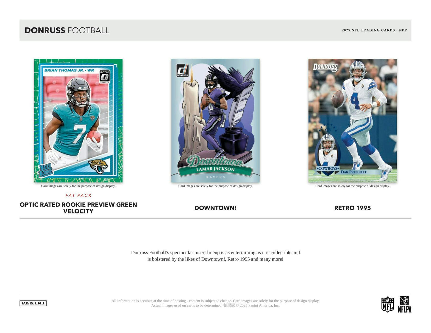 2025 Panini Donruss Football Jumbo Value Pack | Columbia Sports Cards - Columbia Sports Cards