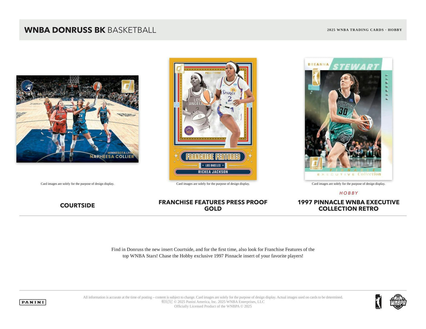 2025 Panini Donruss WNBA Basketball Hobby Box - Columbia Hobby - Sports Card Boxes - Toploaders - Card Savers