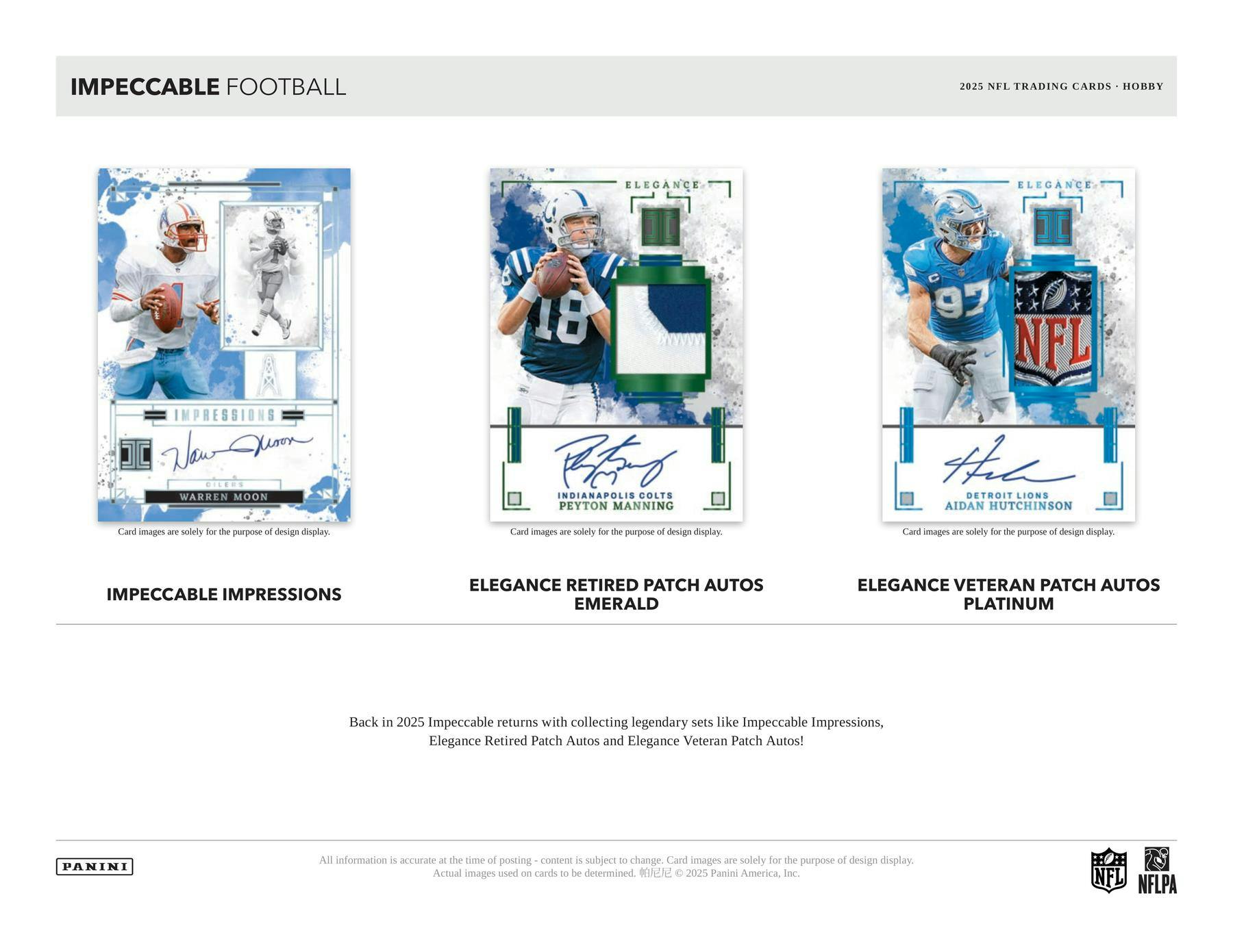 2025 Panini Impeccable Football Hobby Box | Columbia Sports Cards - Columbia Hobby - Sports Card Boxes - Toploaders - Card Savers