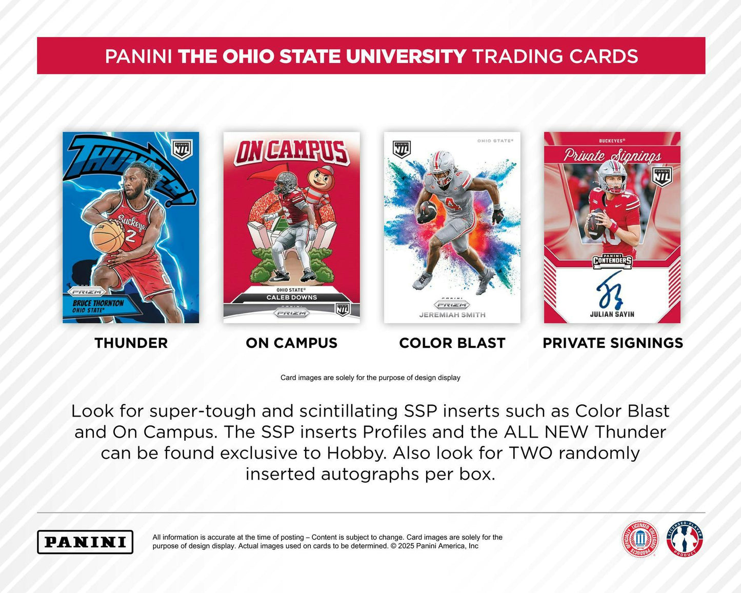 2025 Panini NIL The Ohio State University Hobby Box | Columbia Sports Cards - Columbia Hobby - Sports Card Boxes - Toploaders - Card Savers
