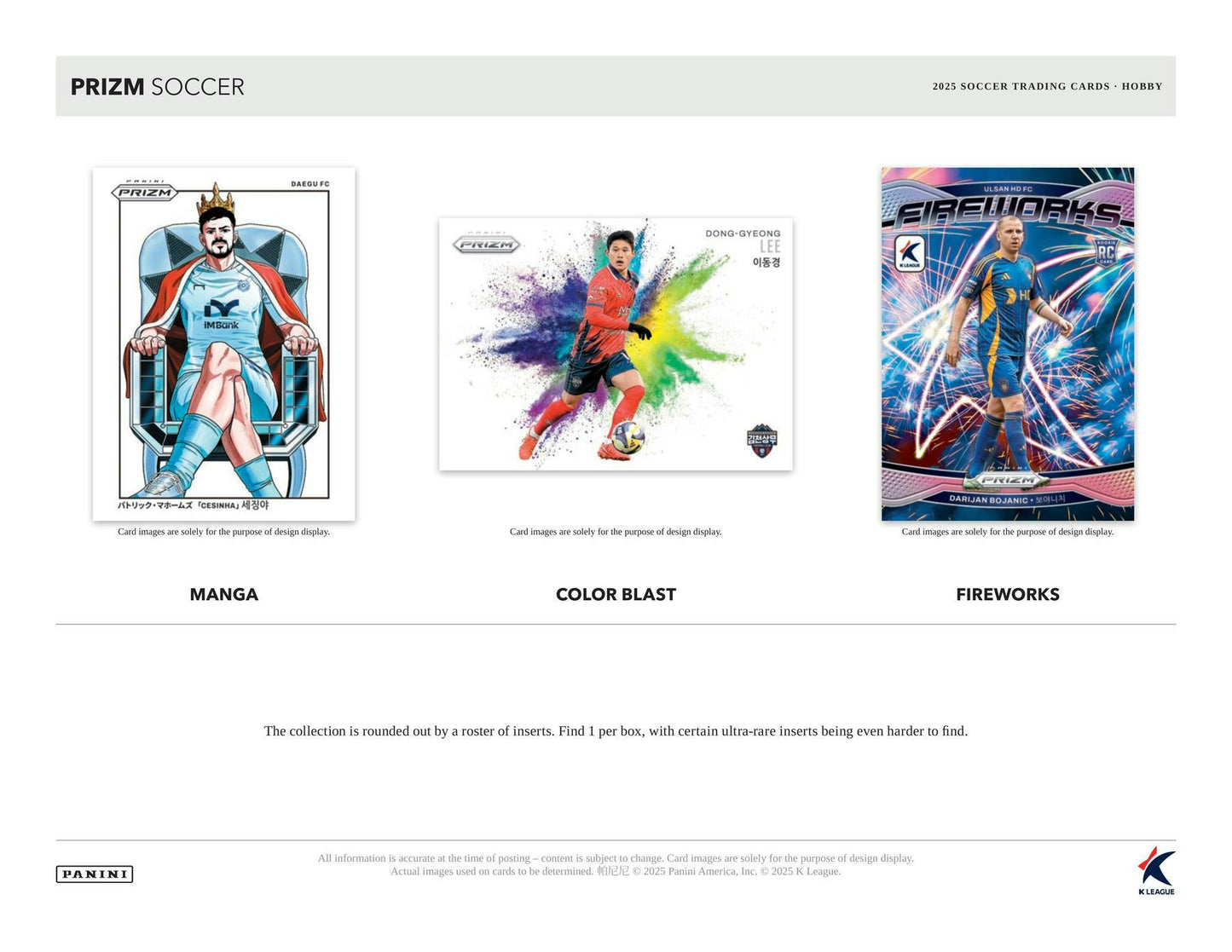 2025 Panini Prizm K League Soccer Hobby Box | Columbia Sports Cards & More - Columbia Hobby - Sports Card Boxes - Toploaders - Card Savers