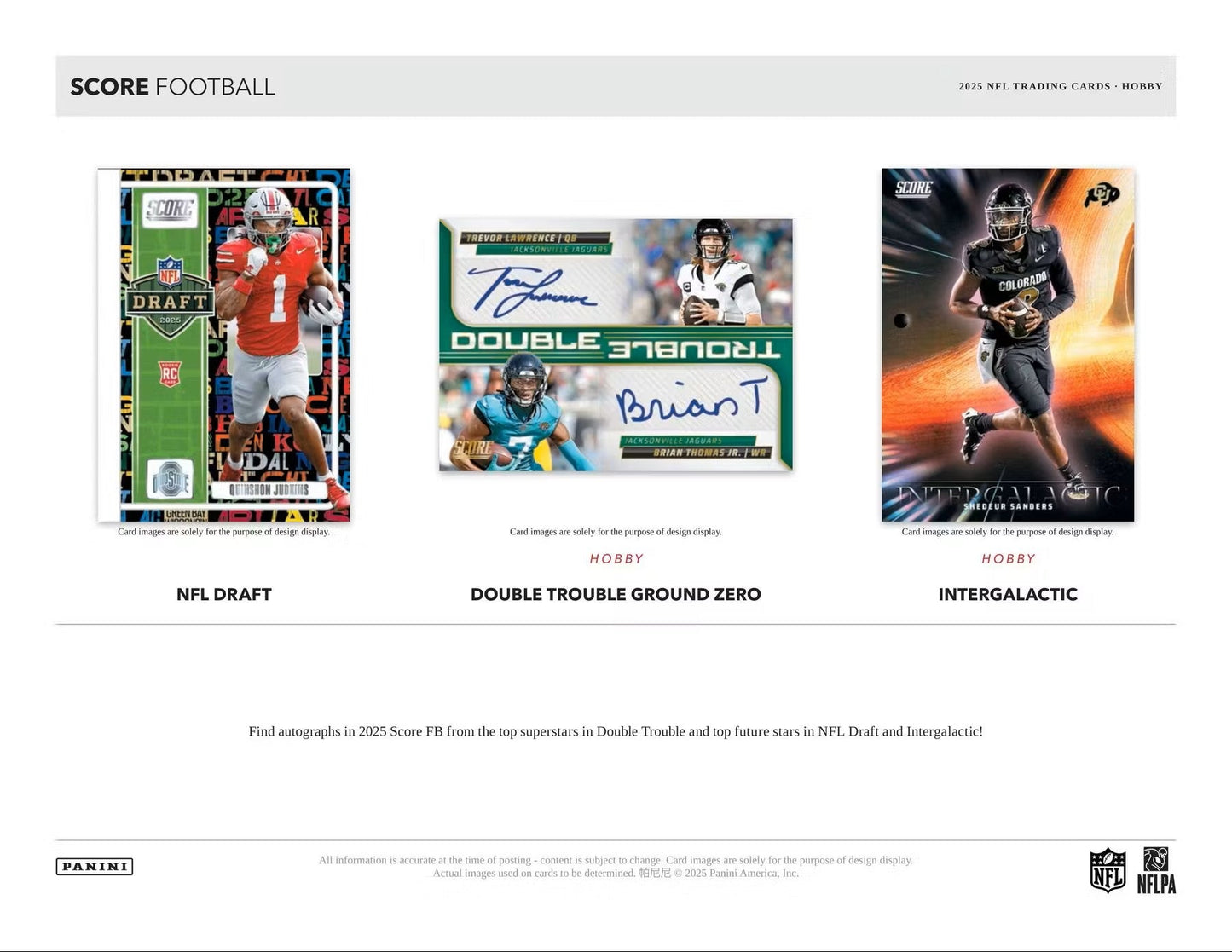 2025 Panini Score Football Hobby Box - Columbia Hobby - Sports Card Boxes - Toploaders - Card Savers