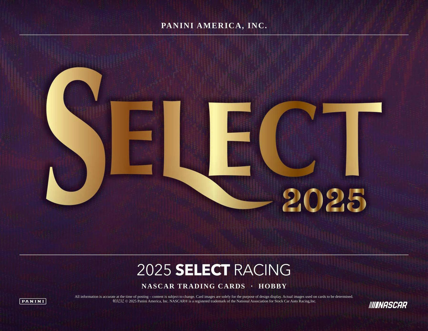 2025 Panini Select NASCAR Racing Hobby Box | Columbia Sports Cards - Columbia Hobby - Sports Card Boxes - Toploaders - Card Savers