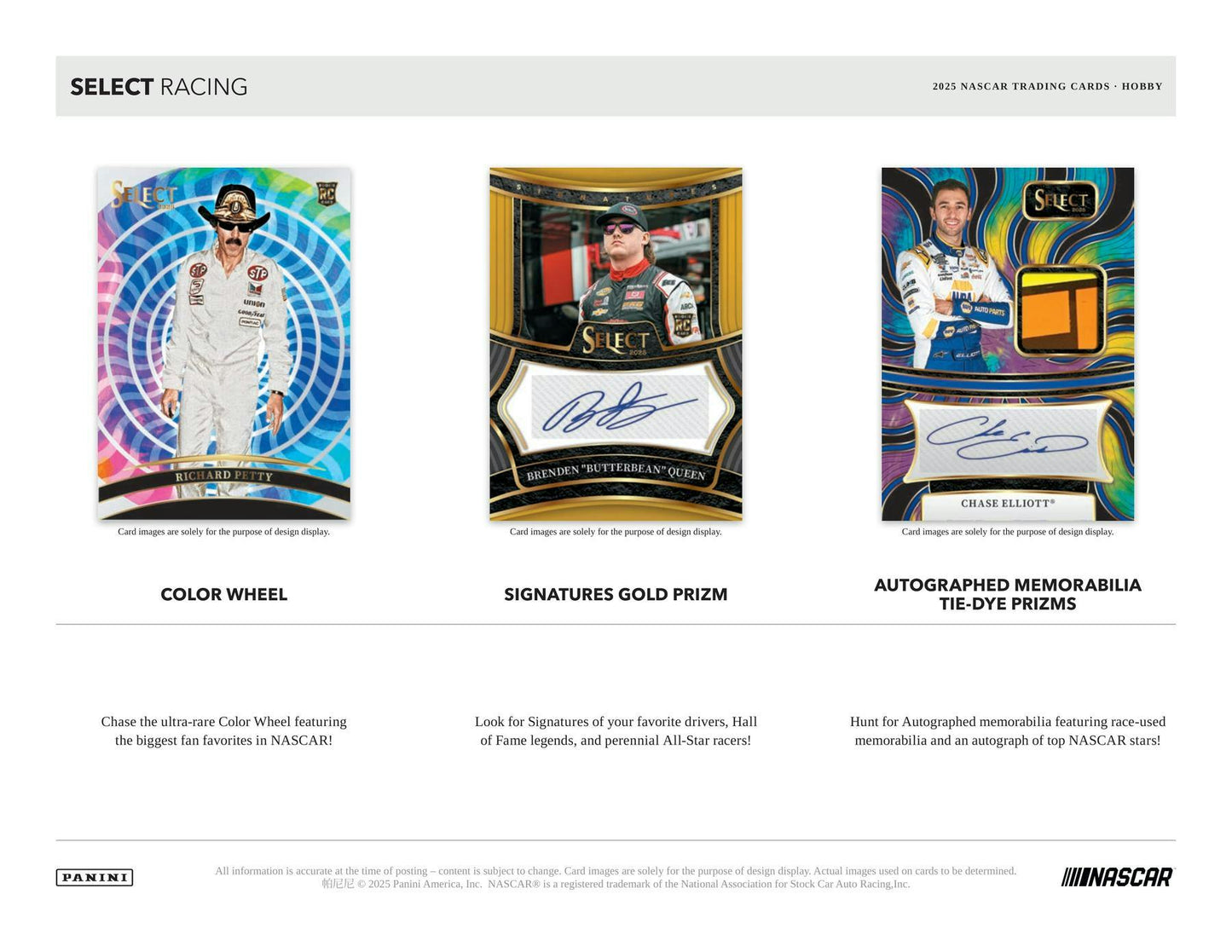 2025 Panini Select NASCAR Racing Hobby Box | Columbia Sports Cards - Columbia Hobby - Sports Card Boxes - Toploaders - Card Savers