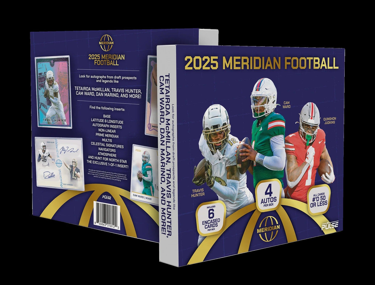 2025 Pulse Meridian Football Box | Columbia Sports Cards & More - Columbia Hobby - Sports Card Boxes - Toploaders - Card Savers