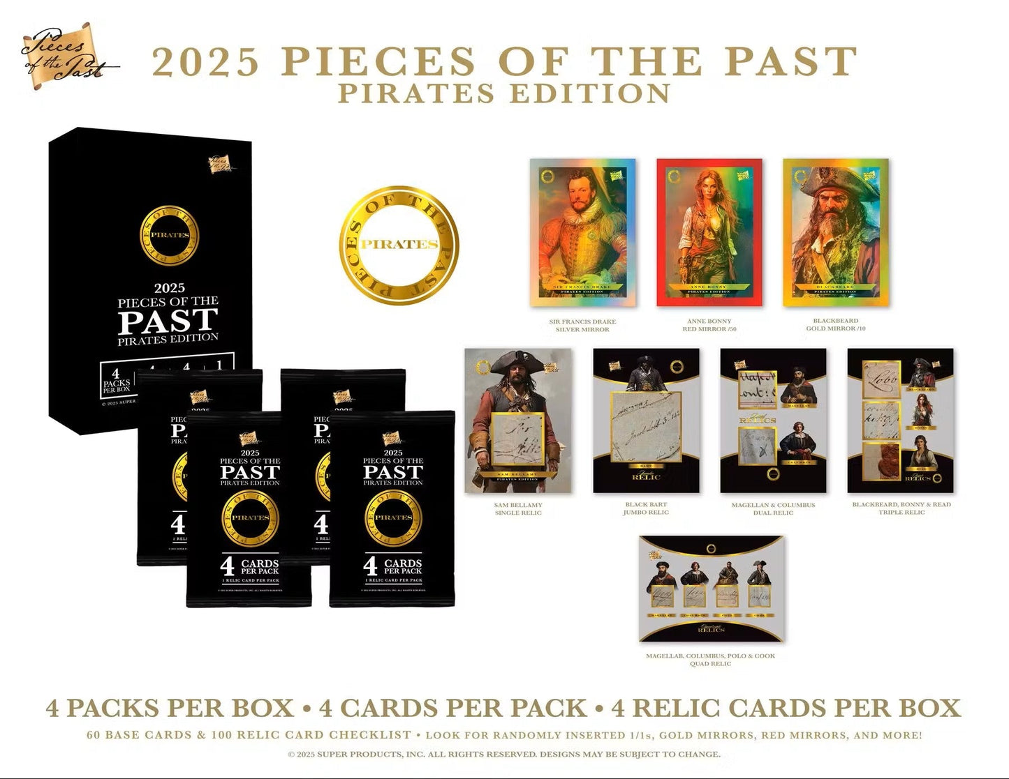 2025 Super Break Pieces of the Past Pirates Edition Hobby Box - Columbia Hobby - Sports Card Boxes - Toploaders - Card Savers