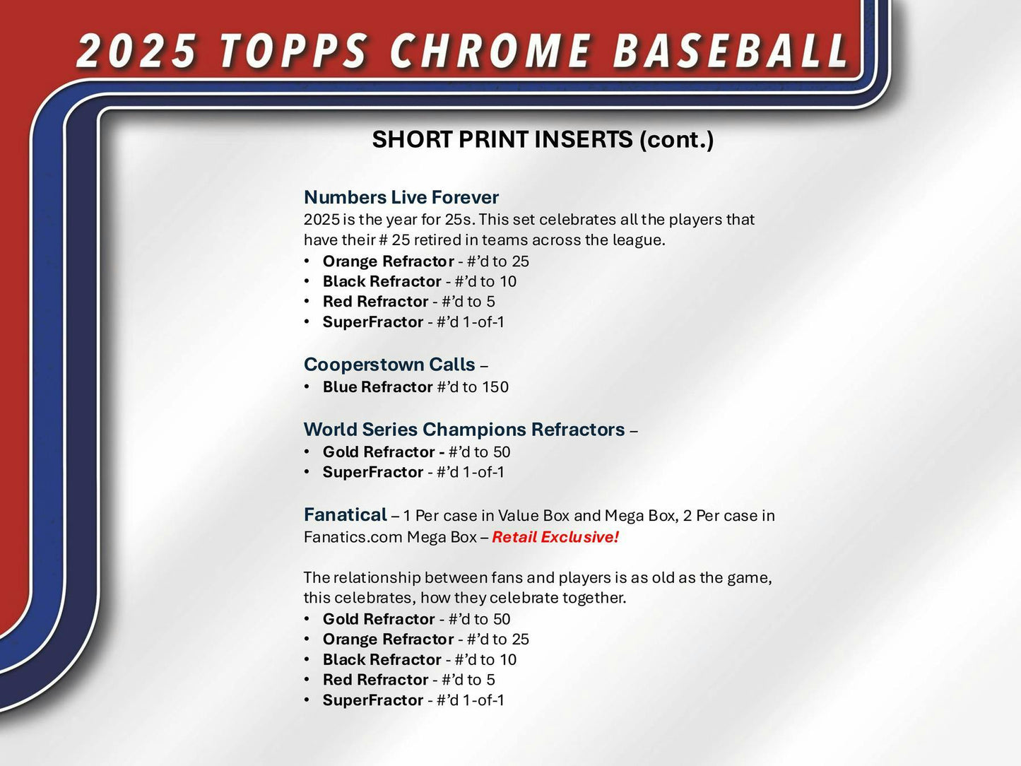 2025 Topps Chrome Baseball Mega Box | Columbia Sports Cards - Columbia Hobby - Sports Card Boxes - Toploaders - Card Savers