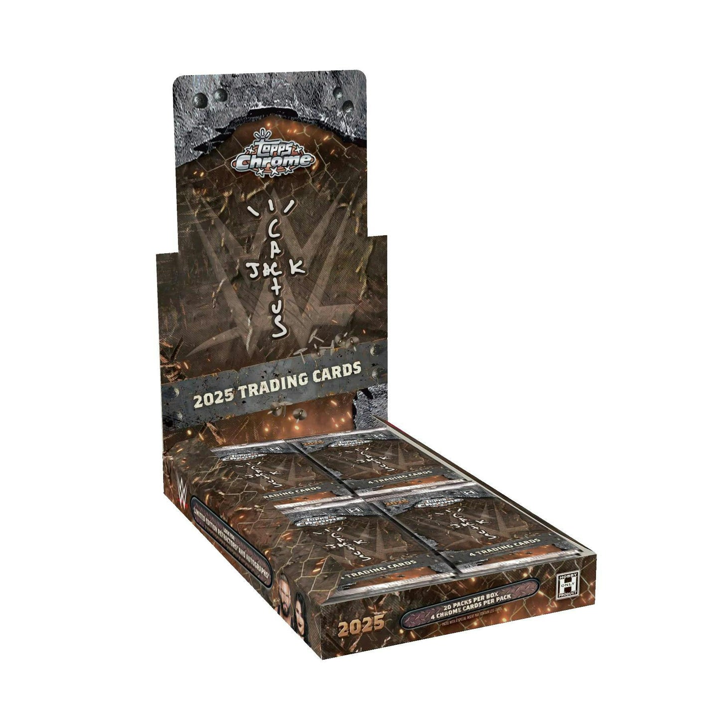 2025 Topps Chrome WWE x Cactus Jack Hobby Box | Columbia Sports Cards - Columbia Hobby - Sports Card Boxes - Toploaders - Card Savers