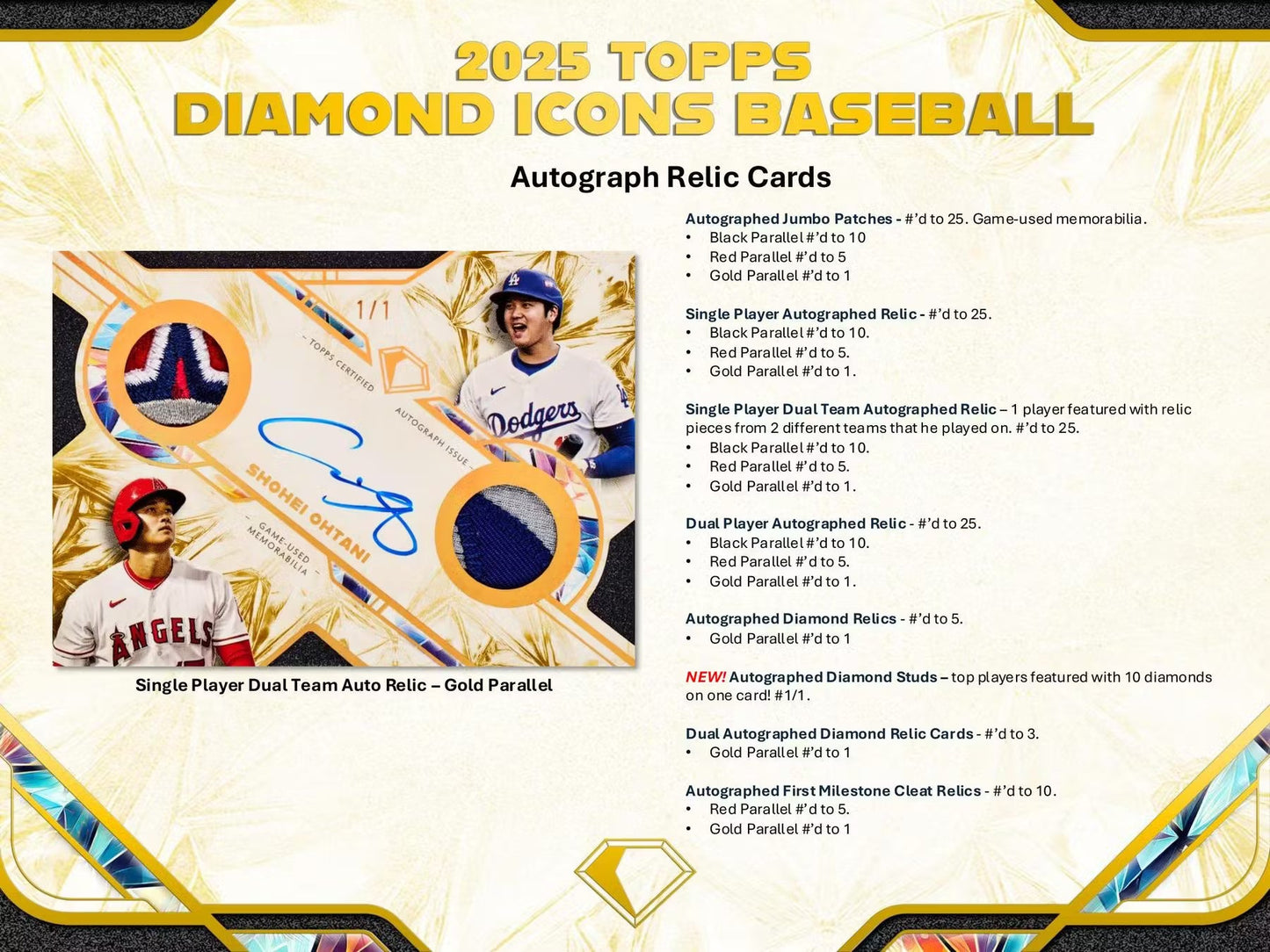 2025 Topps Diamond Icons Baseball Hobby Box - Columbia Hobby - Sports Card Boxes - Toploaders - Card Savers