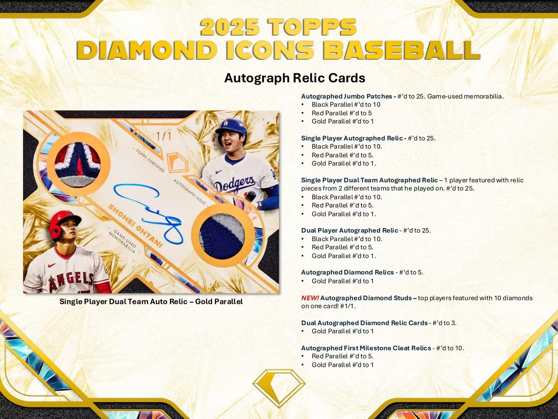 2025 Topps Diamond Icons Baseball Hobby Box - Columbia Hobby - Sports Card Boxes - Toploaders - Card Savers