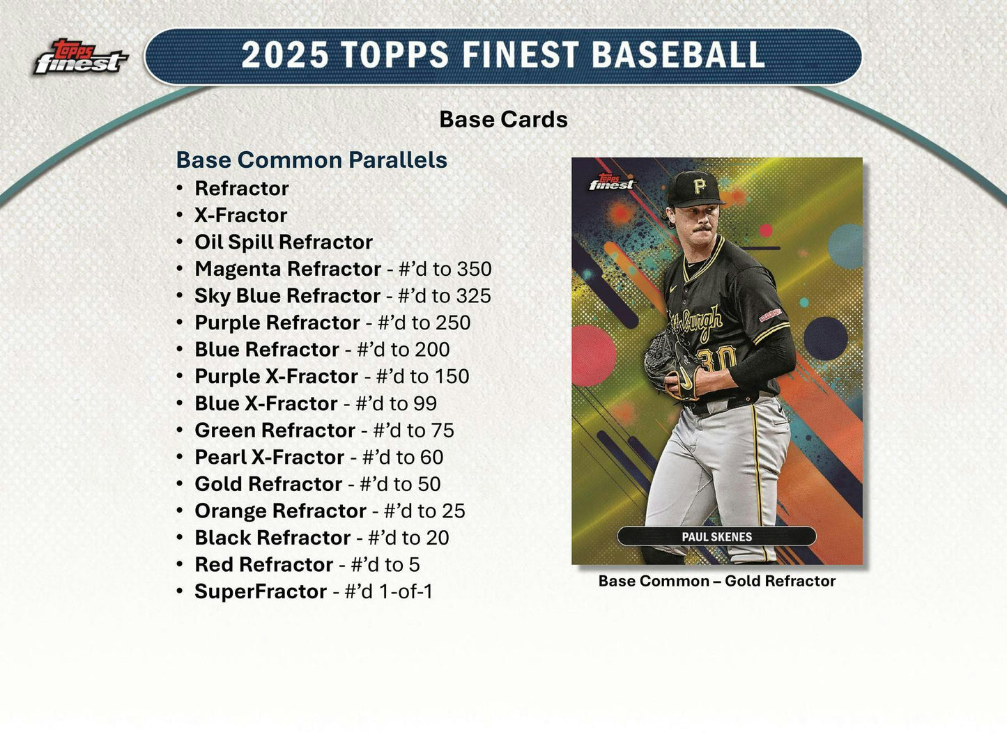 2025 Topps Finest Baseball Hobby Box | Columbia Sports Cards - Columbia Hobby - Sports Card Boxes - Toploaders - Card Savers