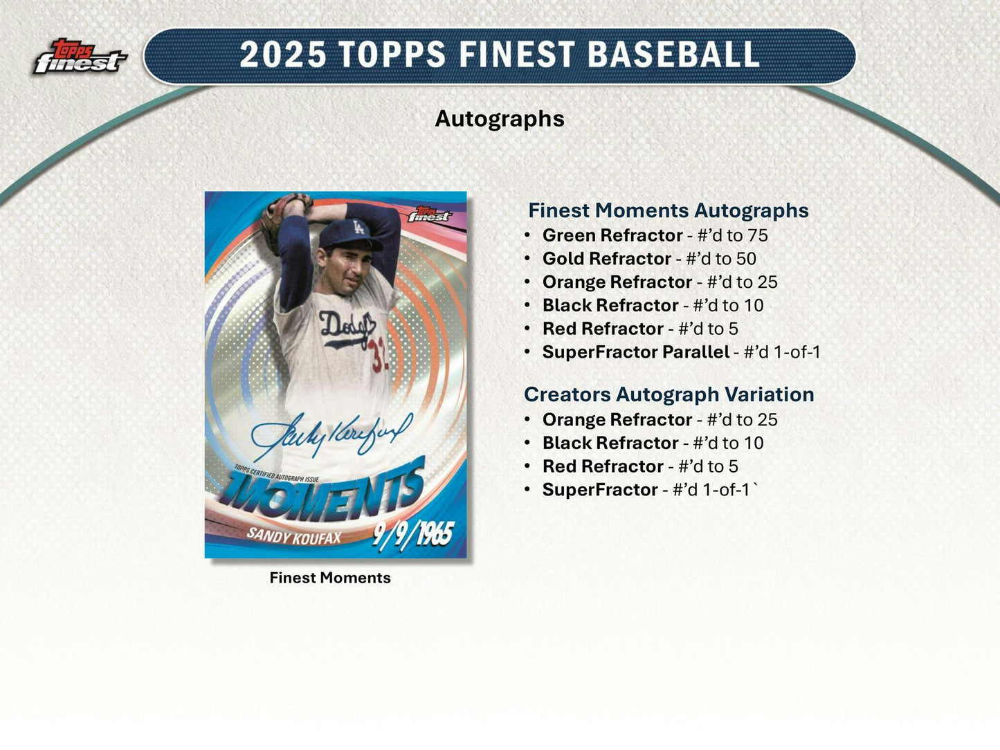 2025 Topps Finest Baseball Hobby Box | Columbia Sports Cards - Columbia Hobby - Sports Card Boxes - Toploaders - Card Savers