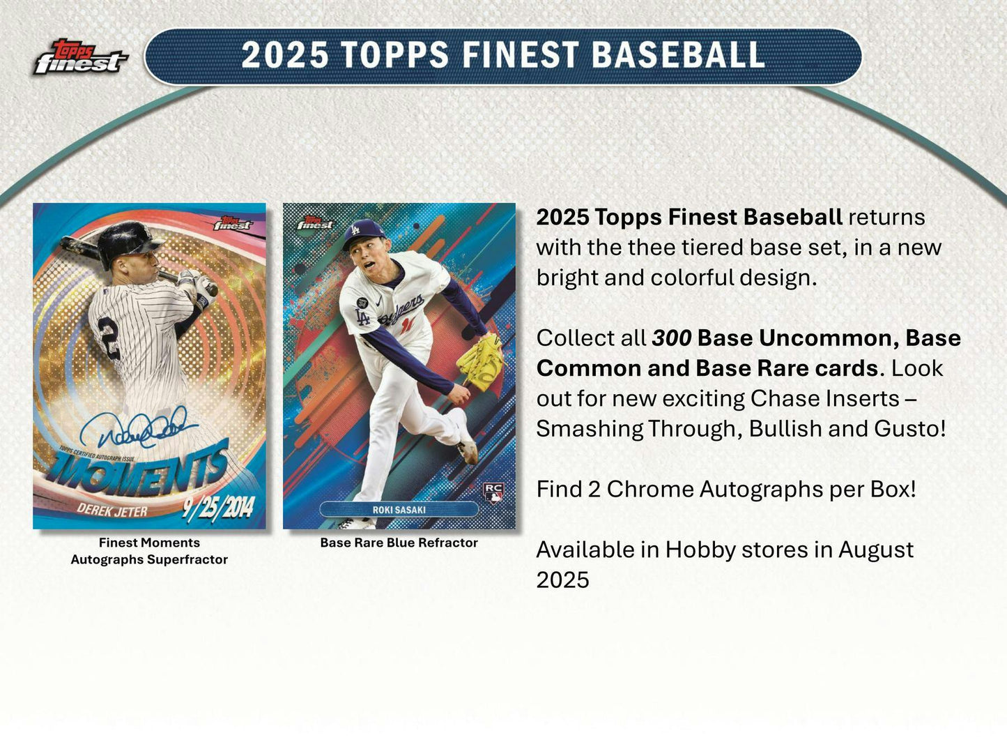 2025 Topps Finest Baseball Hobby Box | Columbia Sports Cards - Columbia Hobby - Sports Card Boxes - Toploaders - Card Savers