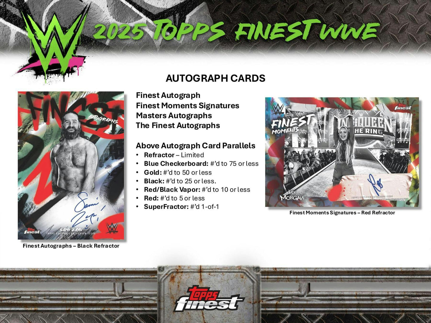 2025 Topps Finest WWE Hobby Box | Columbia Sports Cards - Columbia Hobby - Sports Card Boxes - Toploaders - Card Savers