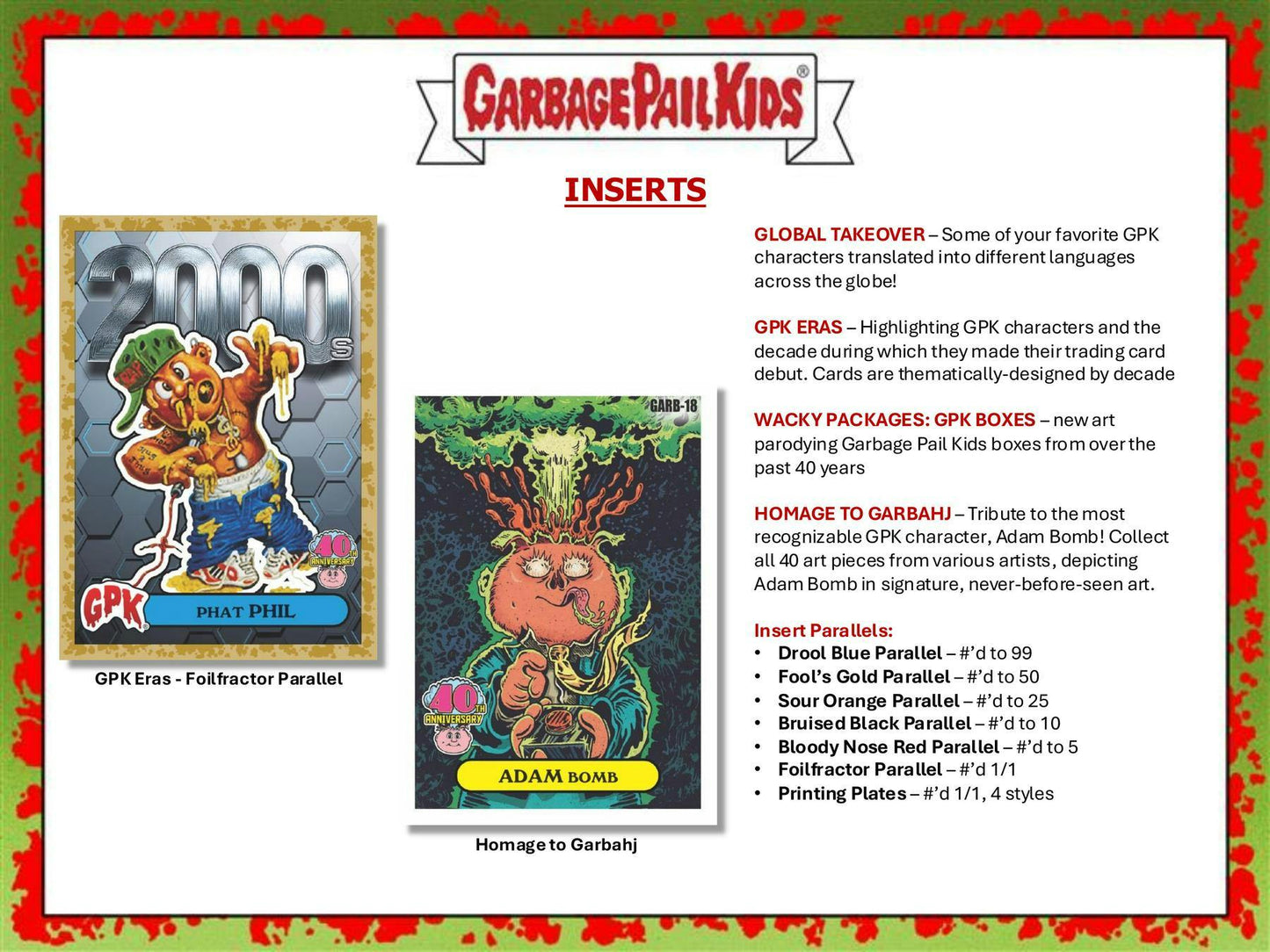 2025 Topps Garbage Pail Kids Worst of GPK 40th Anniversary Edition Hobby Box – Columbia Sports Cards & More - Columbia Hobby - Sports Card Boxes - Toploaders - Card Savers