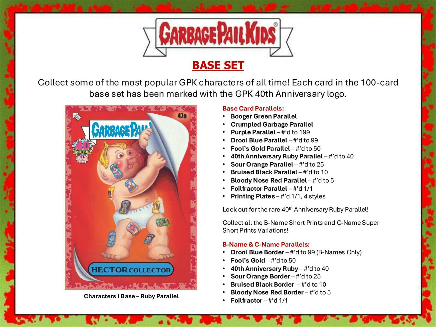 2025 Topps Garbage Pail Kids Worst of GPK 40th Anniversary Edition Hobby Box – Columbia Sports Cards & More - Columbia Hobby - Sports Card Boxes - Toploaders - Card Savers