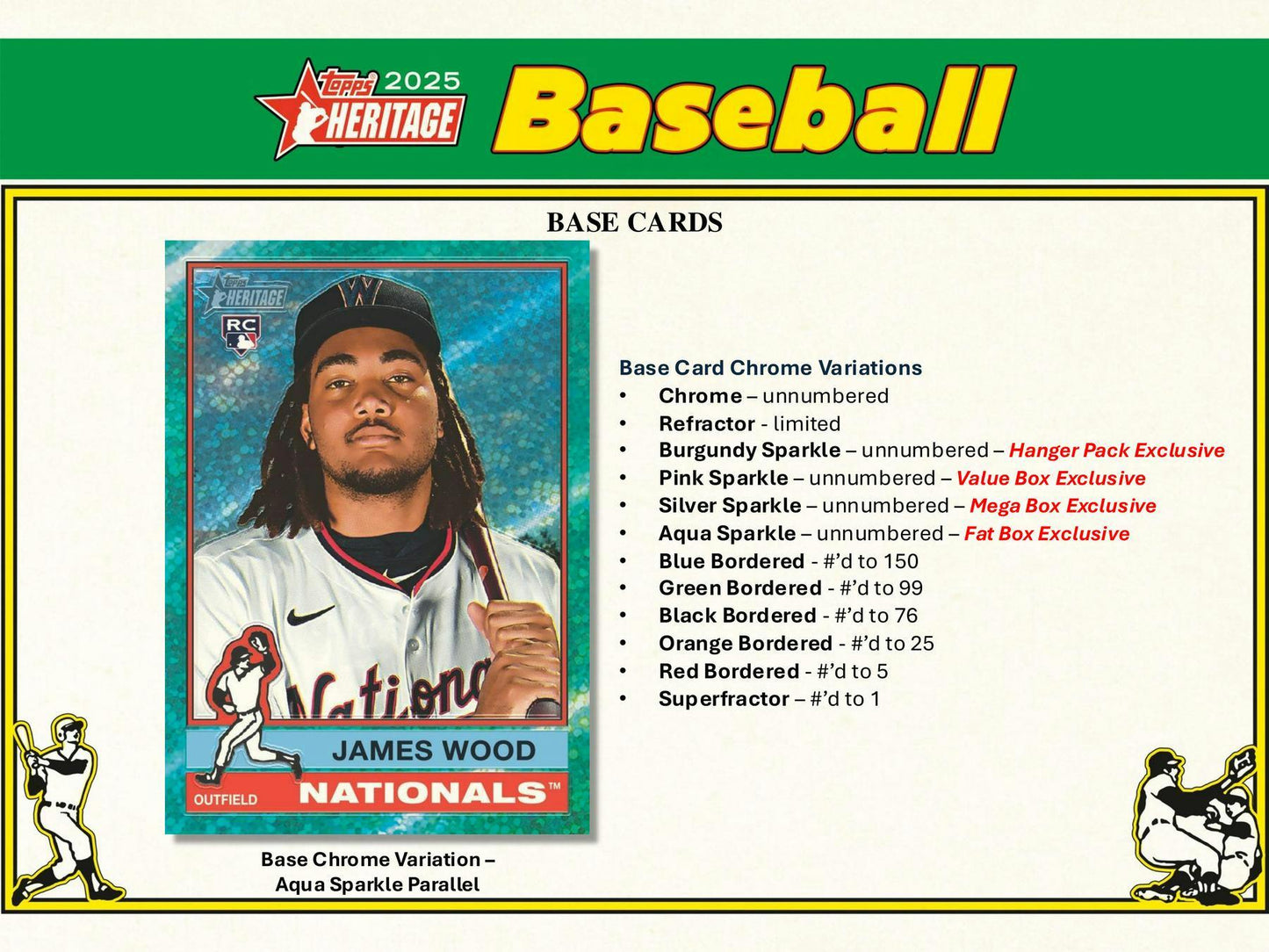 2025 Topps Heritage Baseball 8 - Pack Blaster Box - Columbia Hobby - Sports Card Boxes - Toploaders - Card Savers