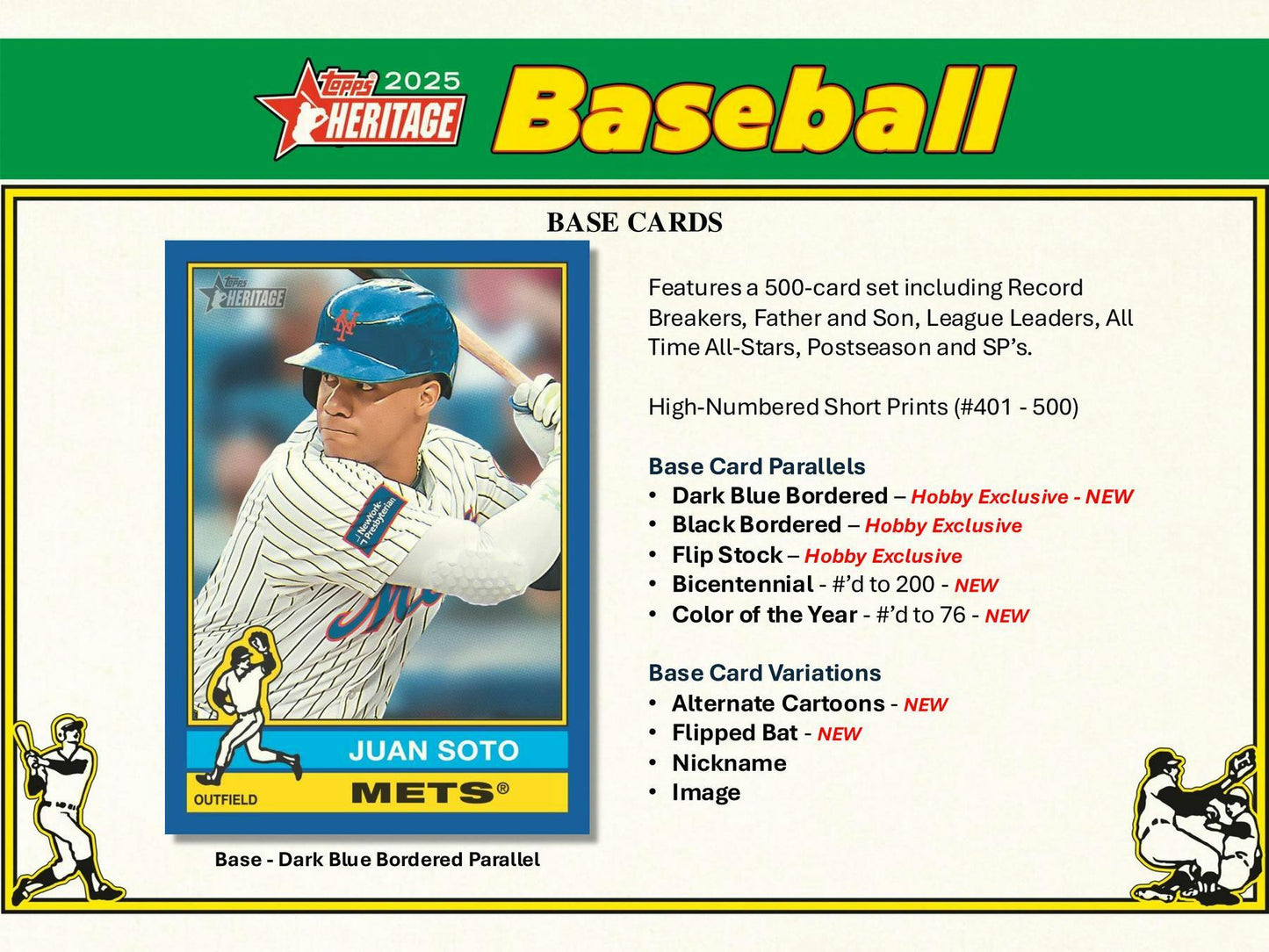 2025 Topps Heritage Baseball Hobby Box - Columbia Hobby - Sports Card Boxes - Toploaders - Card Savers
