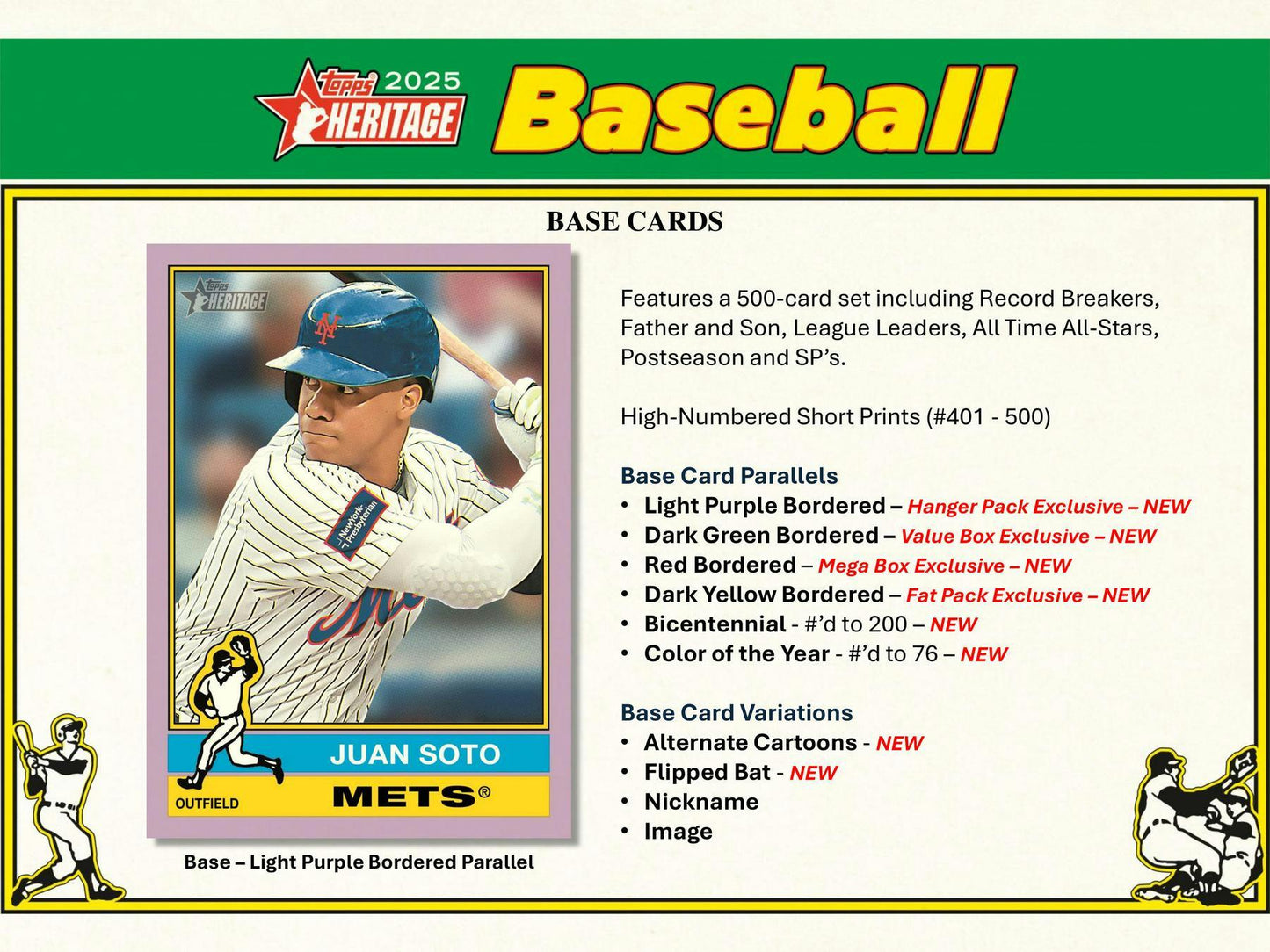 2025 Topps Heritage Baseball Mega Box - Columbia Hobby - Sports Card Boxes - Toploaders - Card Savers