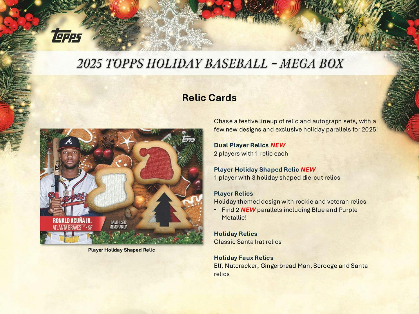 2025 Topps Holiday Baseball Mega Box | Columbia Sports Cards - Columbia Hobby - Sports Card Boxes - Toploaders - Card Savers