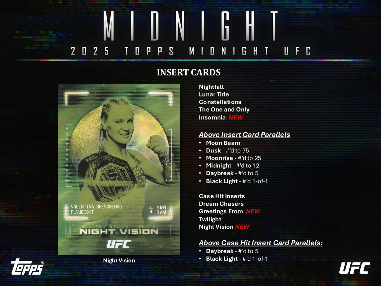 2025 Topps Midnight UFC Hobby Box | Columbia Sports Cards - Columbia Hobby - Sports Card Boxes - Toploaders - Card Savers
