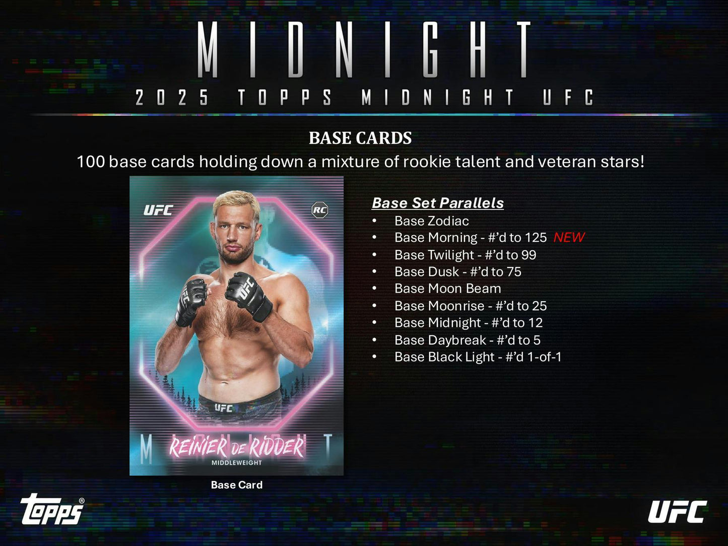 2025 Topps Midnight UFC Hobby Box | Columbia Sports Cards - Columbia Hobby - Sports Card Boxes - Toploaders - Card Savers