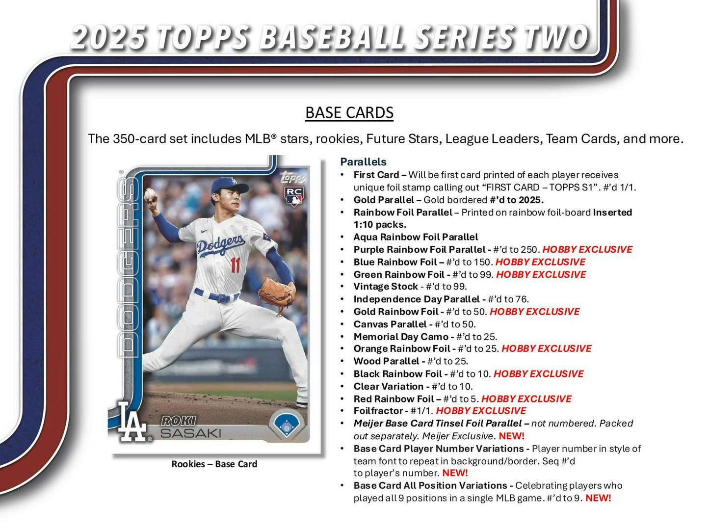 2025 Topps Series 2 Baseball Hobby Box - Columbia Hobby - Sports Card Boxes - Toploaders - Card Savers