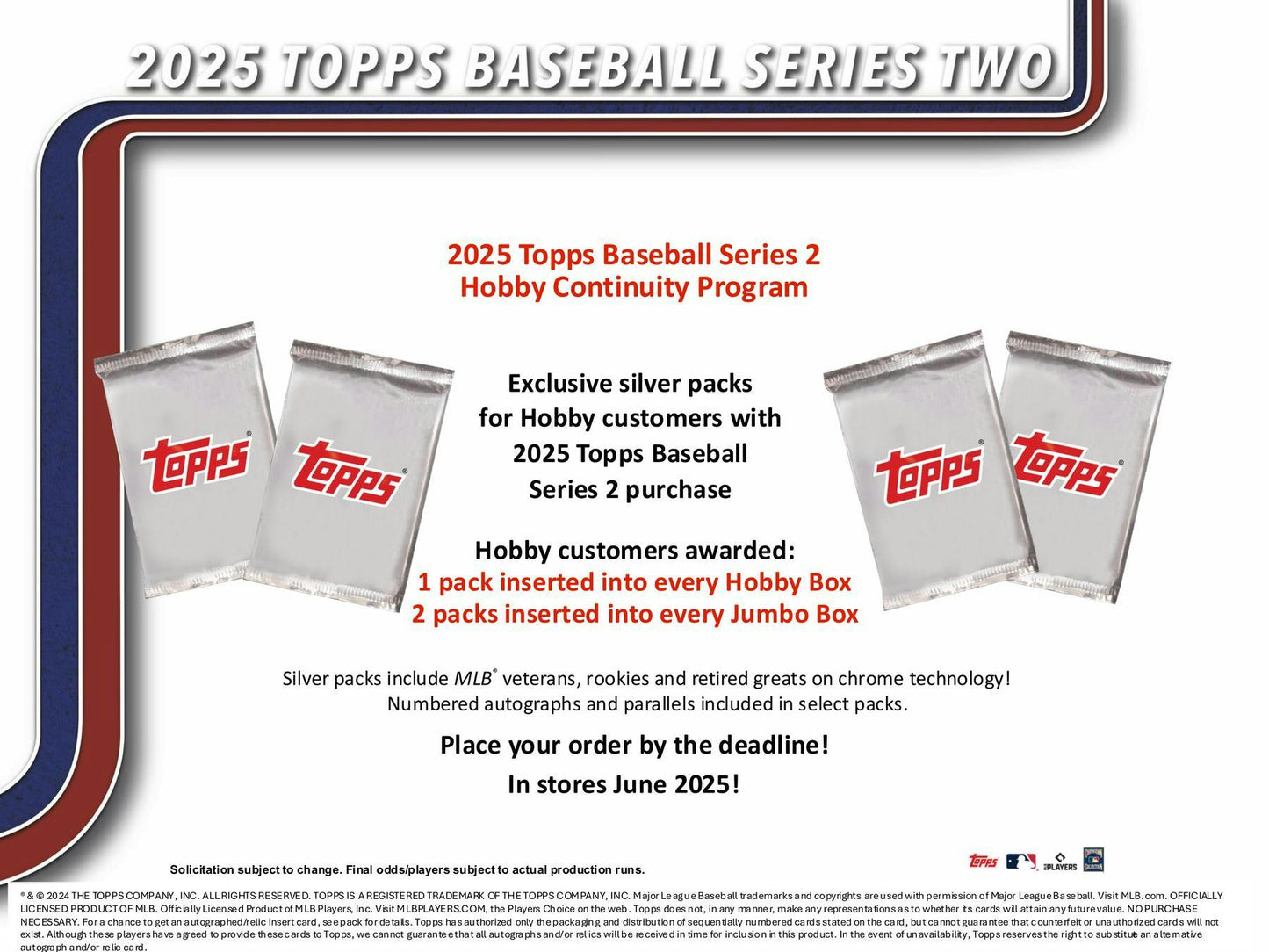 2025 Topps Series 2 Baseball Hobby Box - Columbia Hobby - Sports Card Boxes - Toploaders - Card Savers