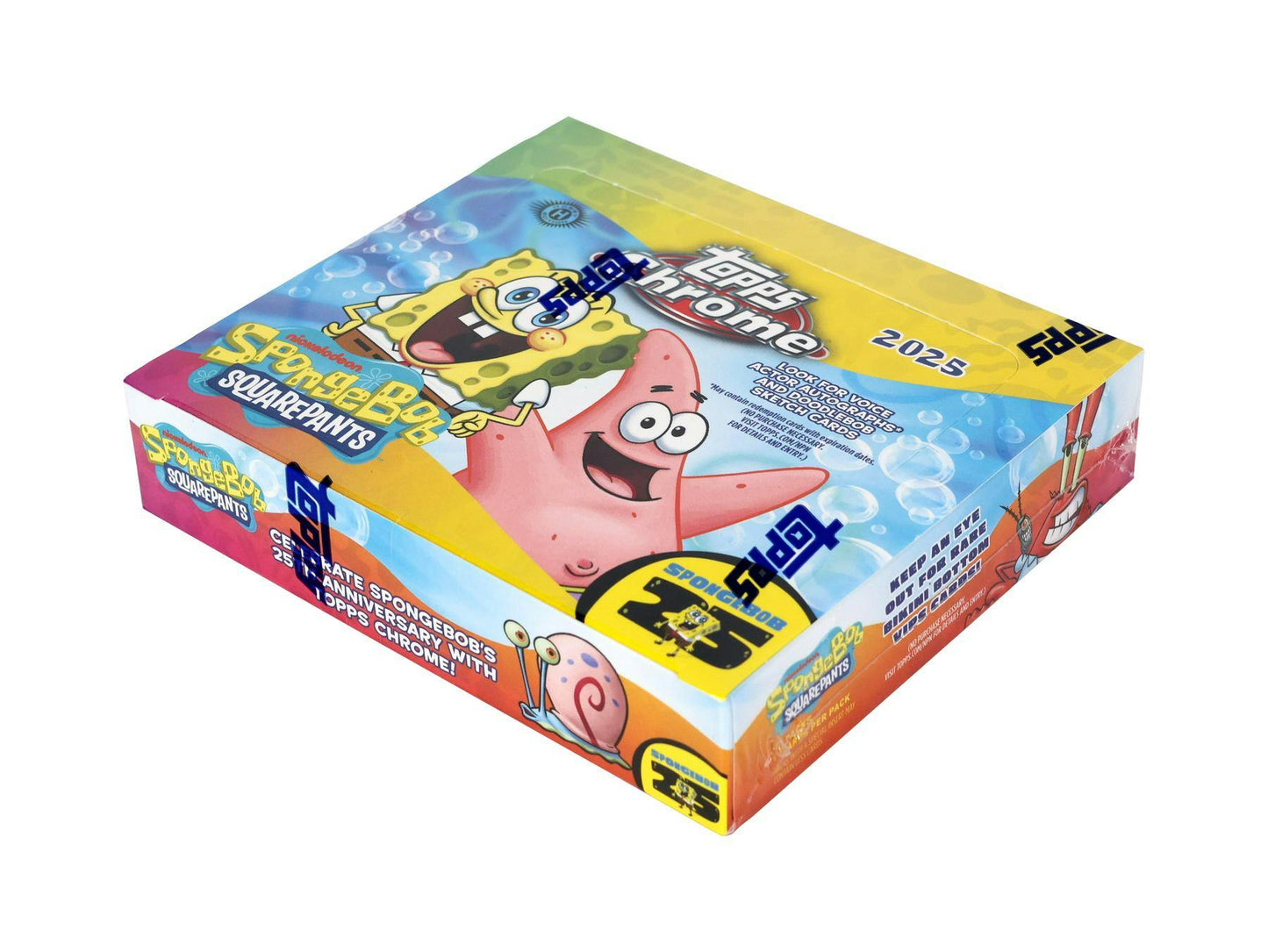 2025 Topps SpongeBob Chrome 25th Anniversary Hobby Box | Columbia Sports Cards - Columbia Hobby - Sports Card Boxes - Toploaders - Card Savers