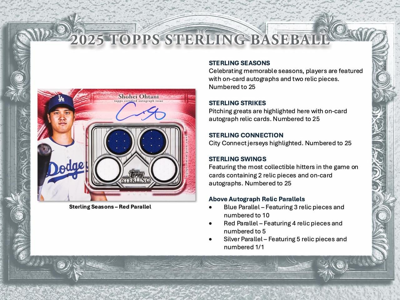 2025 Topps Sterling Baseball Hobby Box - Columbia Hobby - Sports Card Boxes - Toploaders - Card Savers