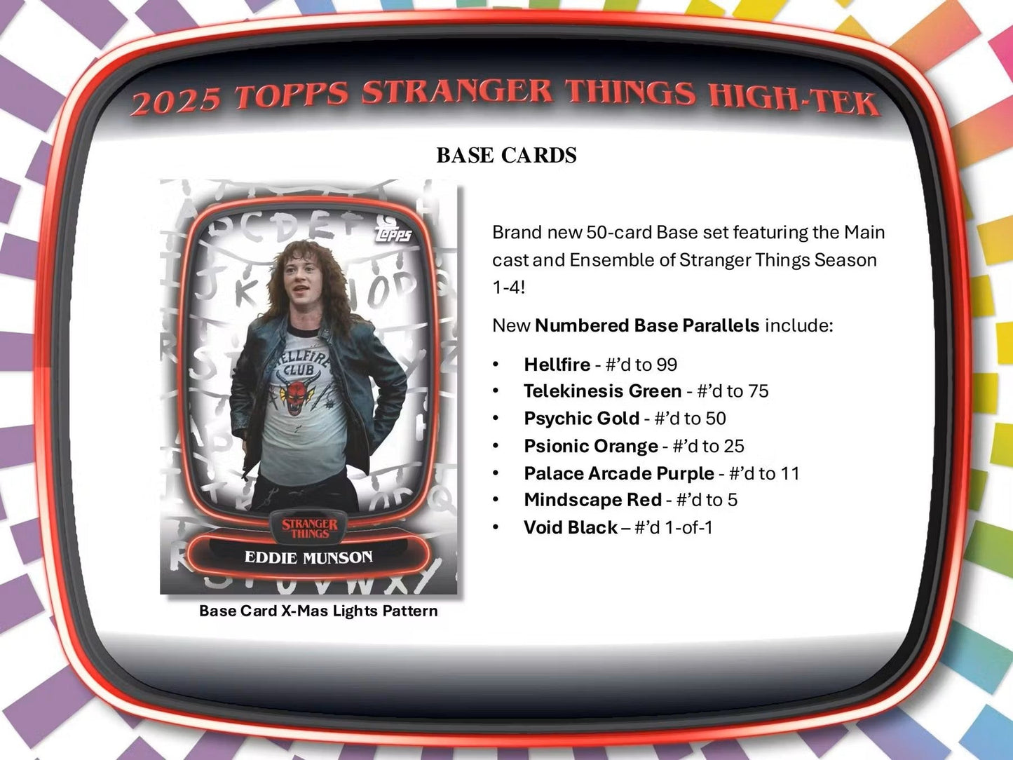2025 Topps Stranger Things High Tek Hobby Box - Columbia Hobby - Sports Card Boxes - Toploaders - Card Savers