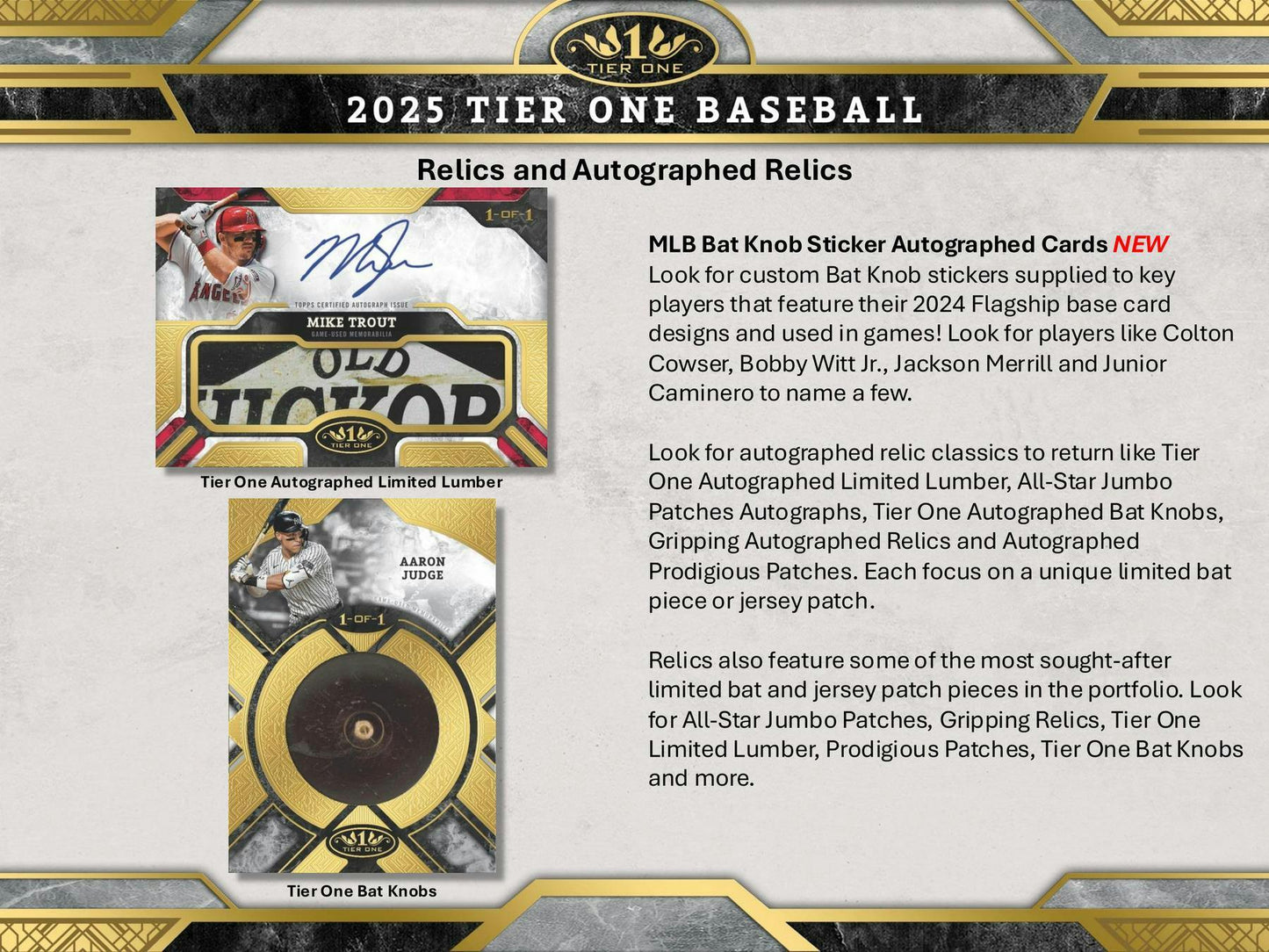 2025 Topps Tier One Baseball Hobby Box | Columbia Sports Cards - Columbia Hobby - Sports Card Boxes - Toploaders - Card Savers