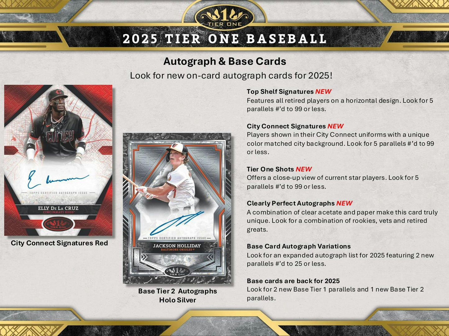 2025 Topps Tier One Baseball Hobby Box | Columbia Sports Cards - Columbia Hobby - Sports Card Boxes - Toploaders - Card Savers