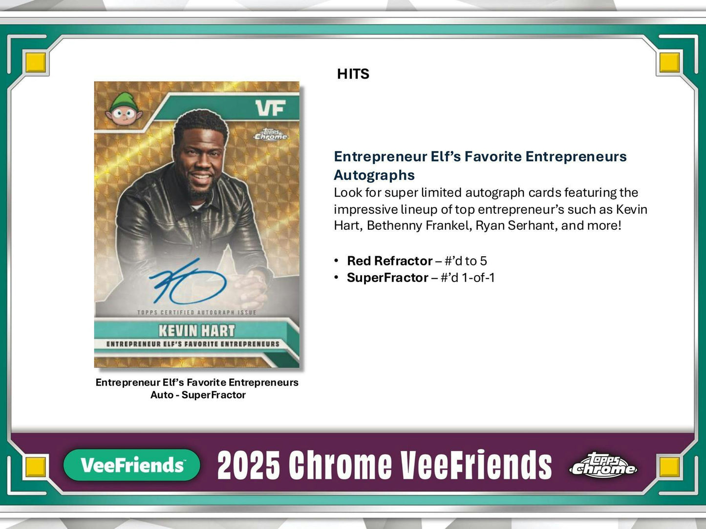 2025 Topps VeeFriends Chrome Hobby Box - Columbia Hobby - Sports Card Boxes - Toploaders - Card Savers