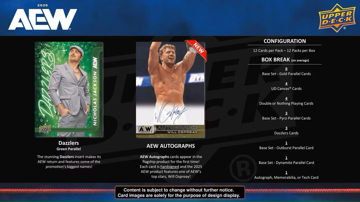 2025 Upper Deck AEW All Elite Wrestling Hobby Box - Columbia Hobby - Sports Card Boxes - Toploaders - Card Savers