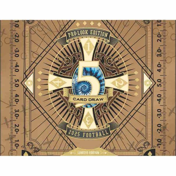 ギャドス トレーディングカード パワー450 2025 Wild Card 5-Card Draw Football Pro-Look Edition Hobby Box