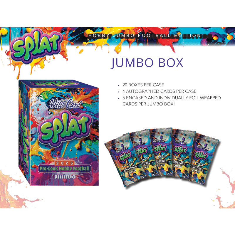 2025 Wild Card Splat Pro - Look Football Hobby Box | Columbia Sports Cards - Columbia Hobby - Sports Card Boxes - Toploaders - Card Savers