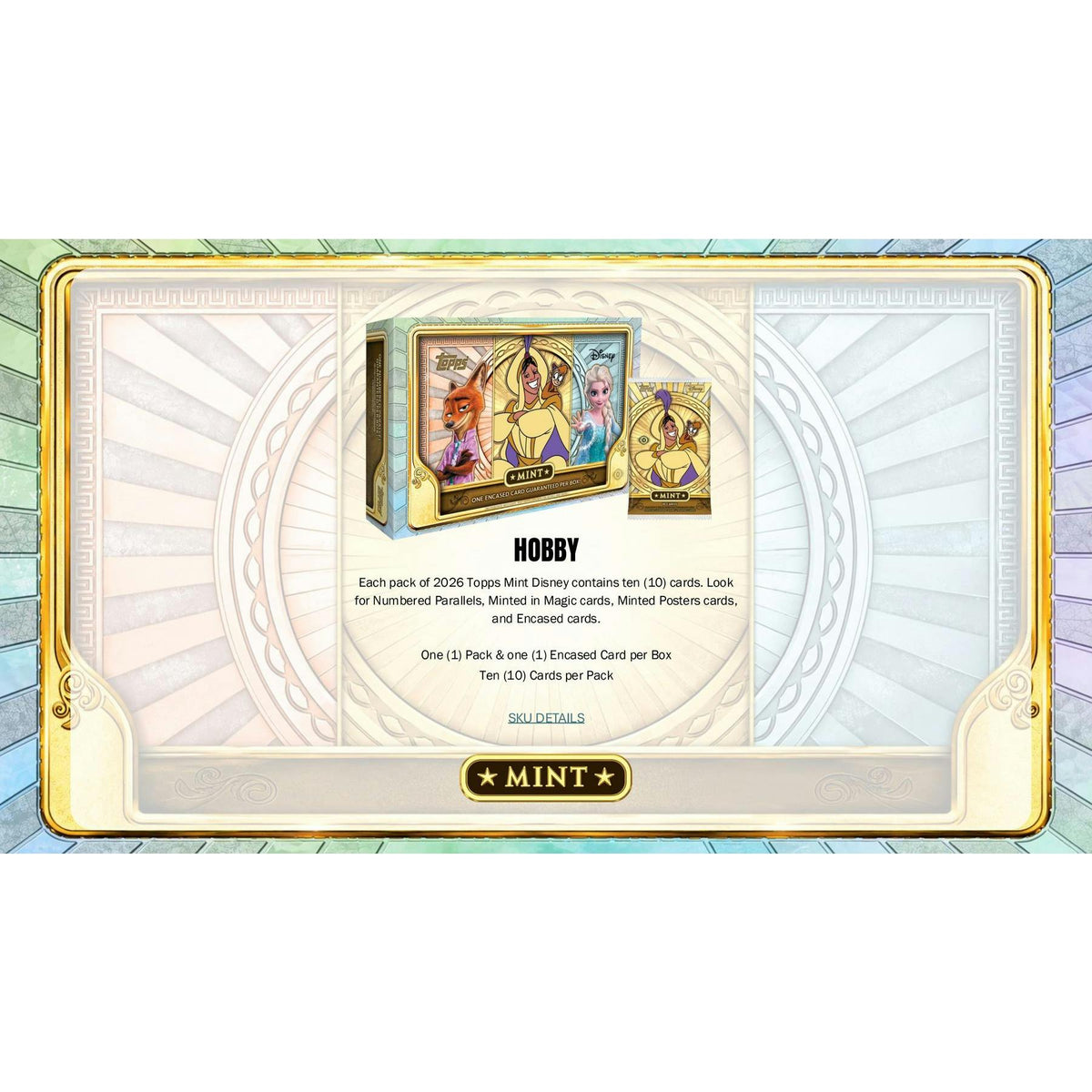2026 Topps Disney Mint Hobby Box sell sheet 3