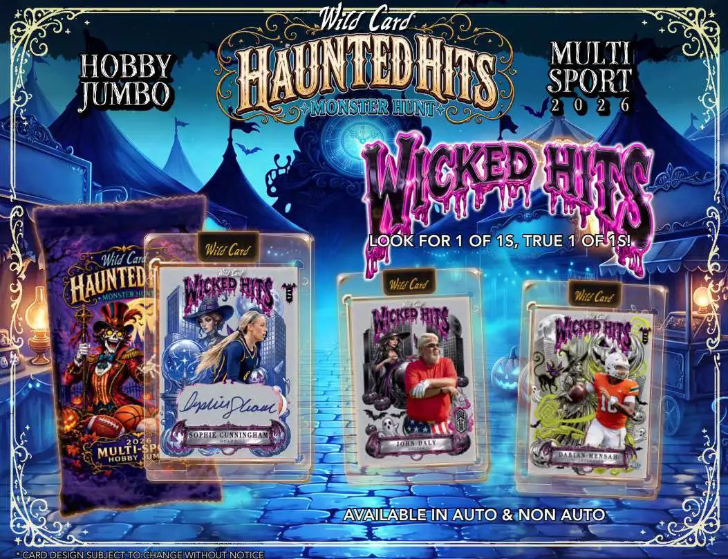 2026 Wild Card Haunted Hits Monster Hunt Multi-Sport Jumbo Box
