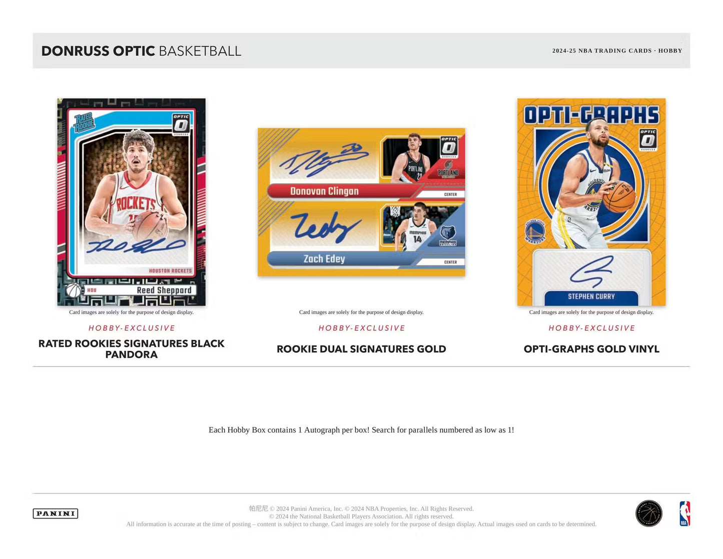 2024-25 Panini Donruss Optic Basketball Hobby Box | Columbia Sports Cards