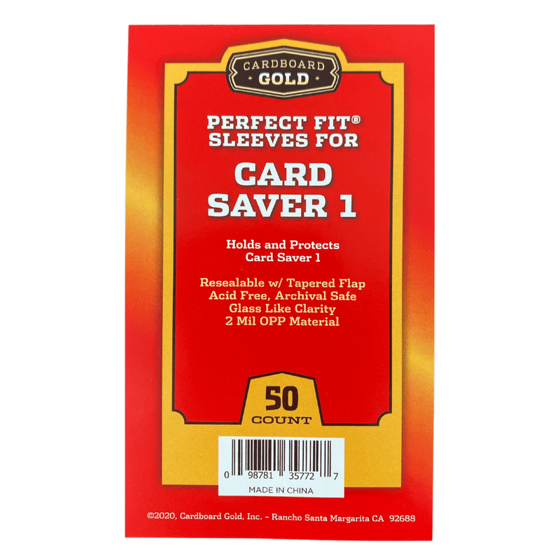 Cardboard Gold Perfect Fit Sleeves - Card Saver 1 (2,500ct) Columbia Hobby - Sports Card Boxes - Toploaders - Card Savers Cardboard Gold Perfect Fit Sleeves - Card Saver 1 (2,500ct) Columbia Hobby - Sports Card Boxes - Toploaders - Card Savers