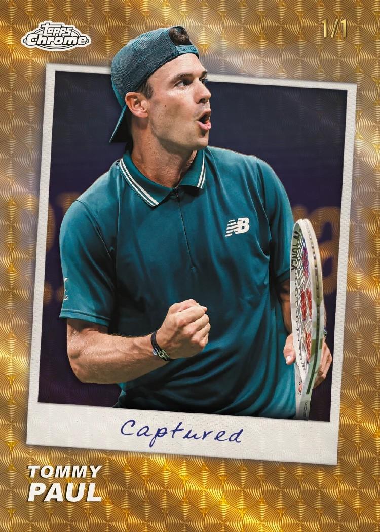 2026 Topps Chrome Tennis - sample card: Tommy Paul Captured insert