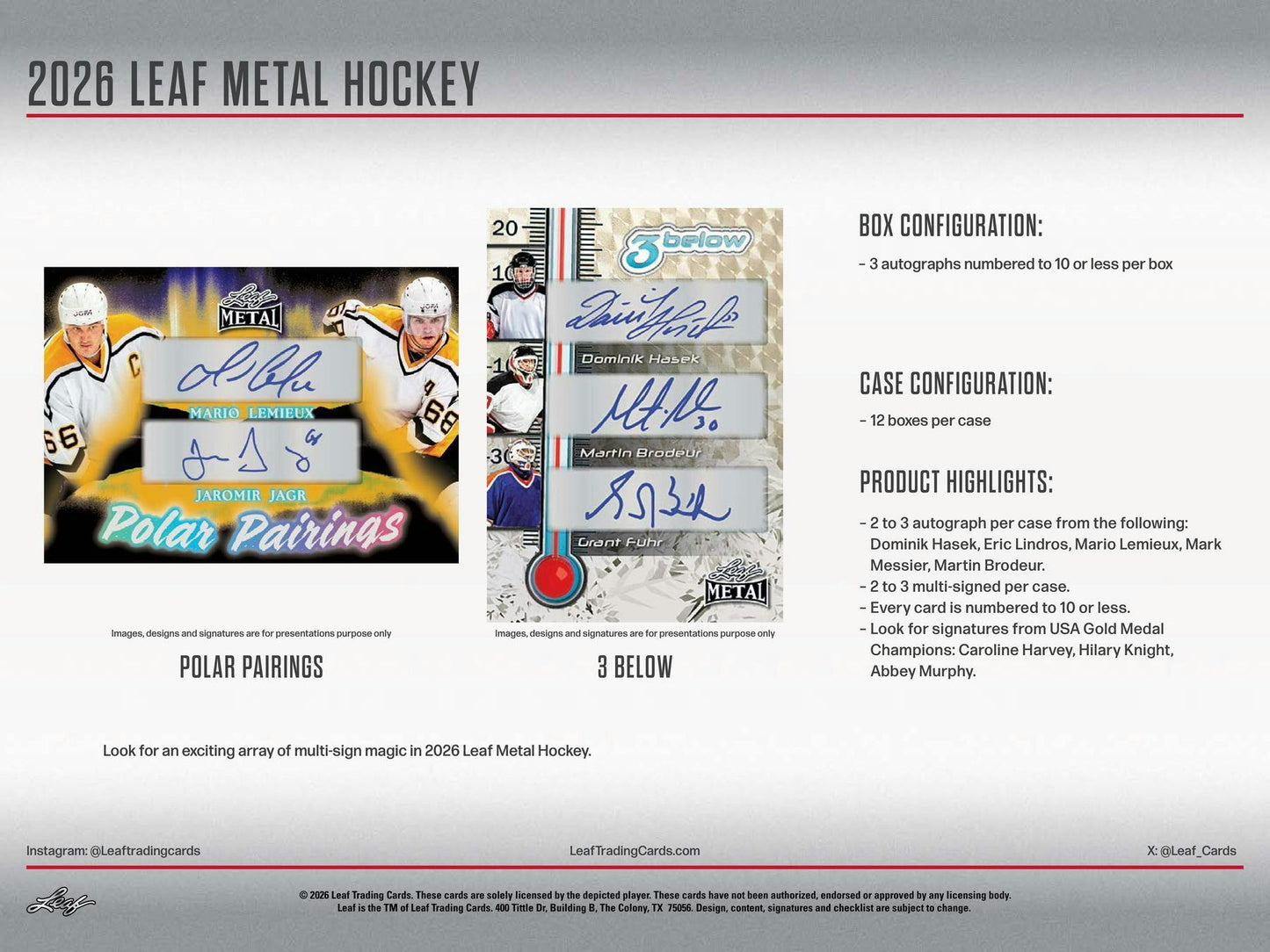 2026 Leaf Metal Hockey Hobby Box | Columbia Sports Cards | Columbia Hobby - Sports Card Boxes - Toploaders - Card Savers.