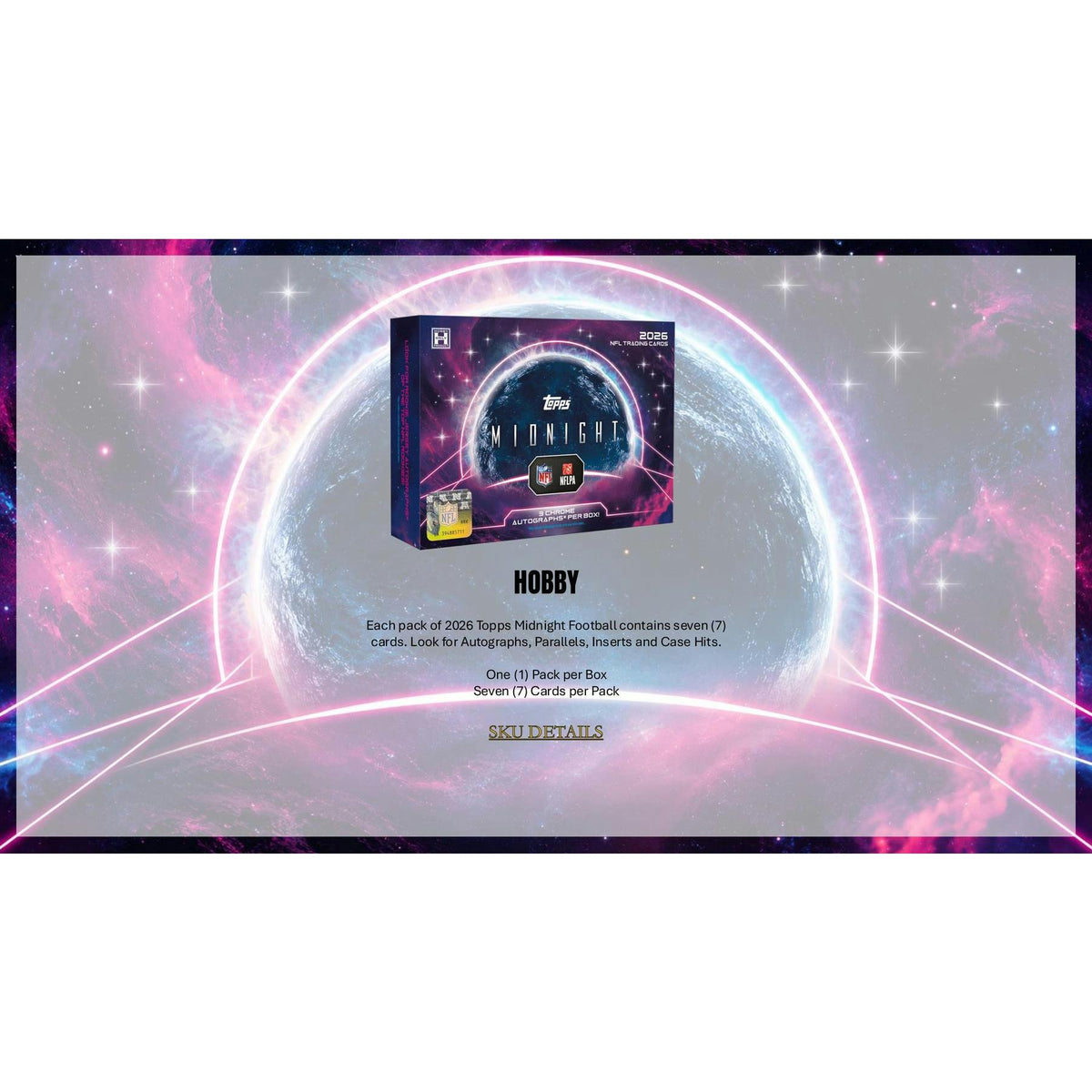 2026 Topps Midnight Football Hobby Box sell sheet 3