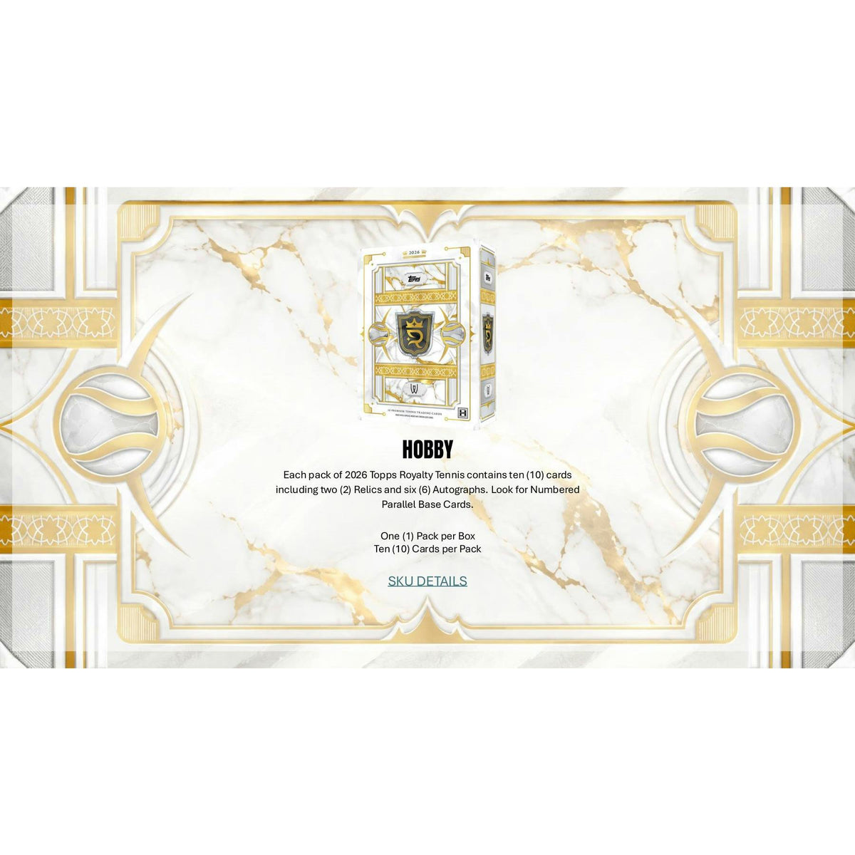 2026 Topps Royalty Tennis Hobby Box sell sheet 3